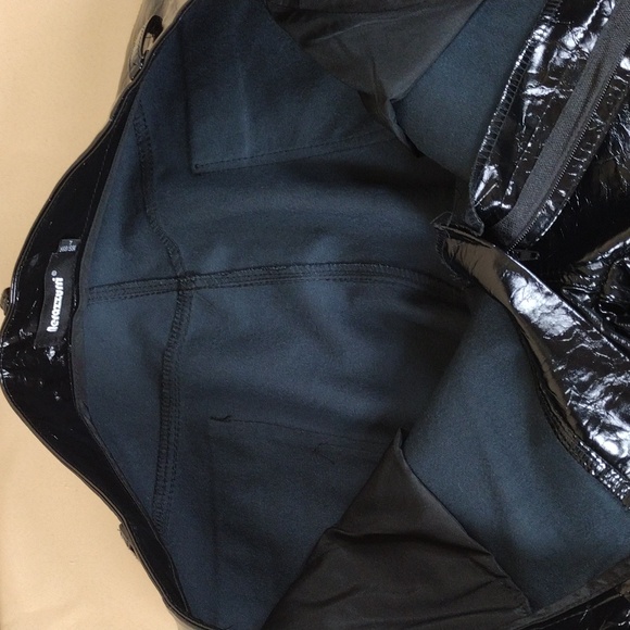 Nerazzurri Shiny Black Faux Leather Y2K Inspired Goth Biker Emo Flared Pants - Picture 11 of 14